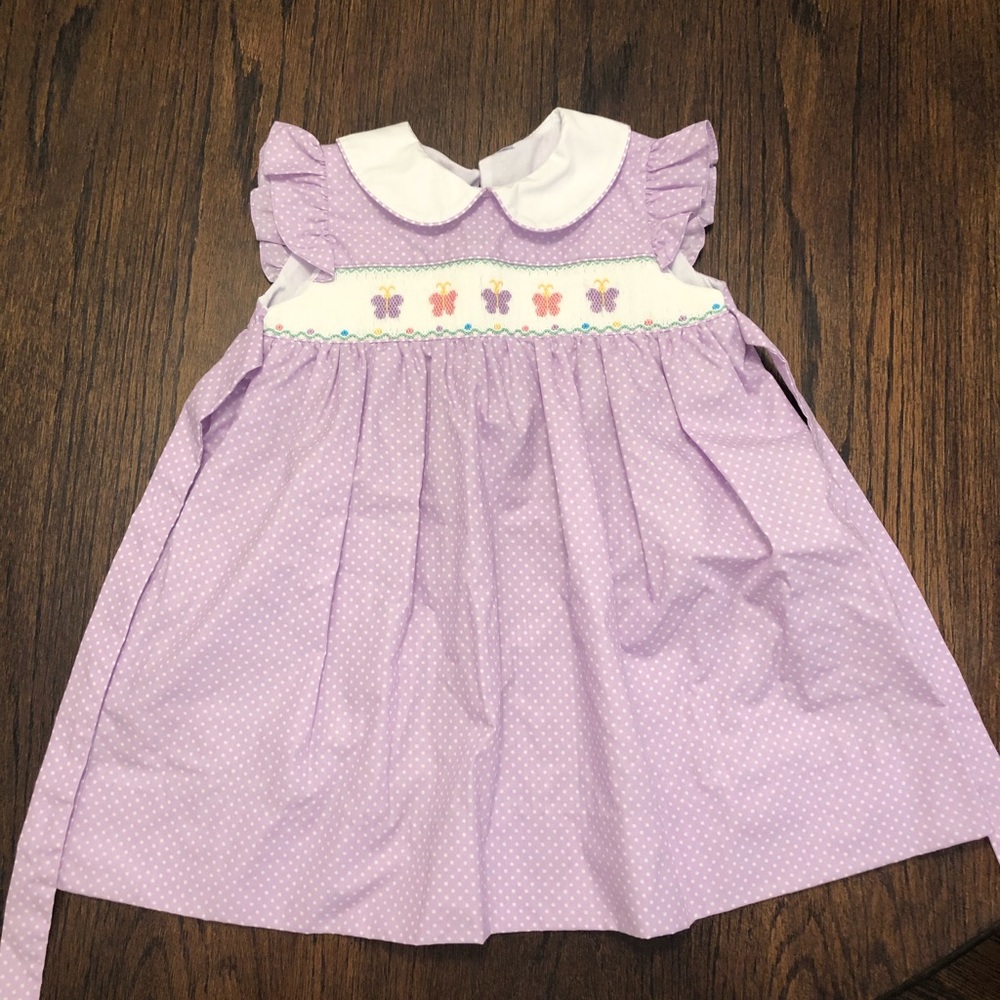 Smocked butterfly dress
